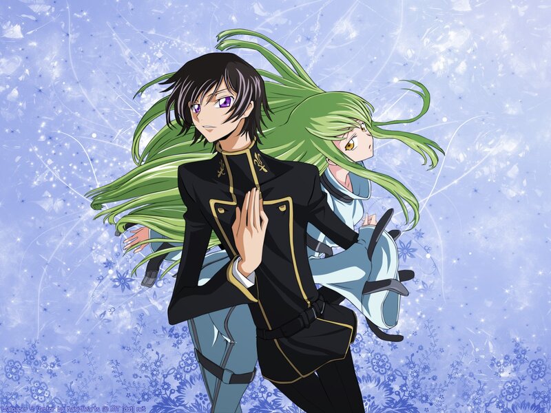 Two Anime Characters — Blue, Dramatic, Green Hair