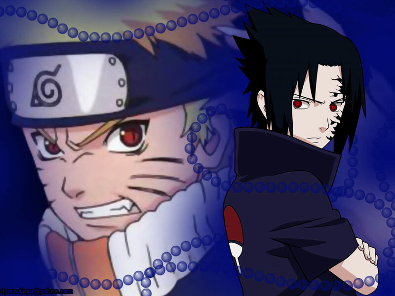 Two Anime Characters — Blue, Dramatic, Headband