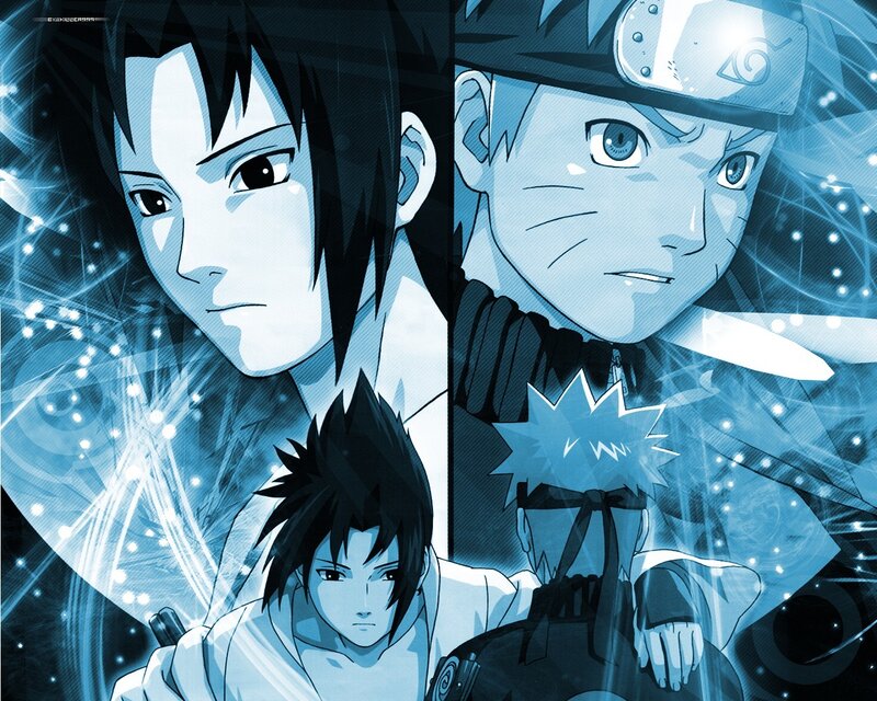 Two Anime Characters — Blue, Dramatic, Manga, Anime Art, Headband