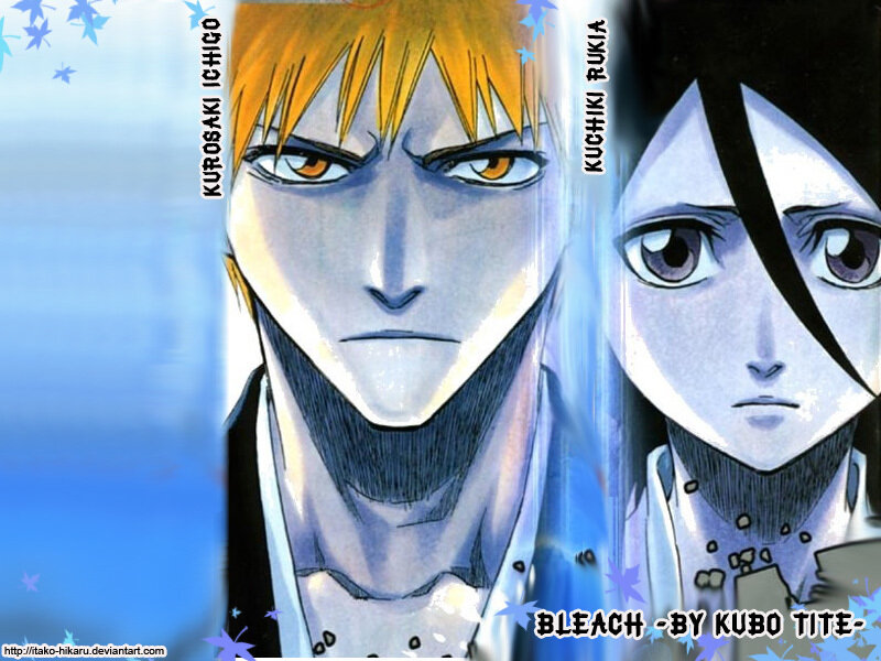 Two Anime Characters — Blue, Dramatic, Manga, Anime Art, Text Labels