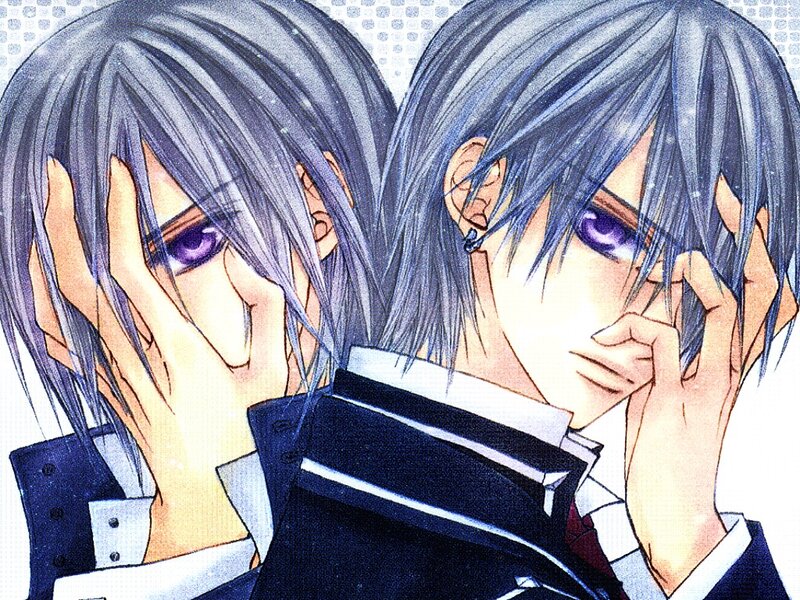 Two Anime Characters — Blue, Dramatic, Manga, School Uniform