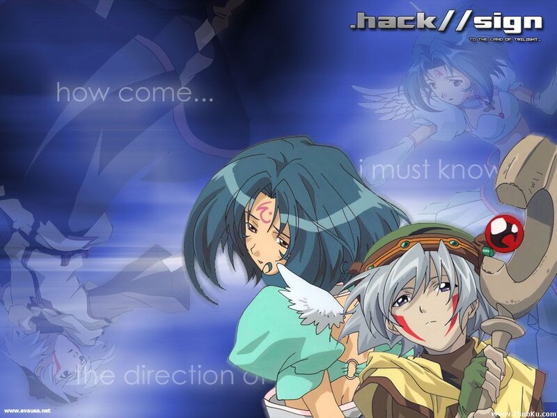 Two Anime Characters — Blue, Dramatic, Night, Angel Wings