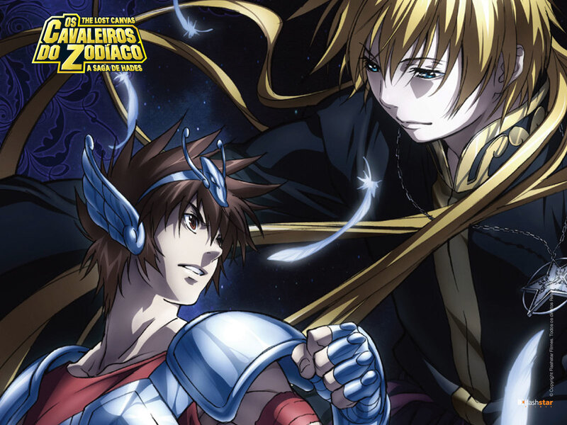 Two Anime Characters — Blue, Dramatic, Night, Armor