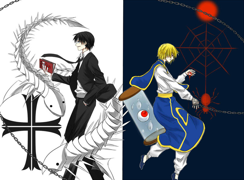 Two Anime Characters — Blue, Dramatic, Night, Chains
