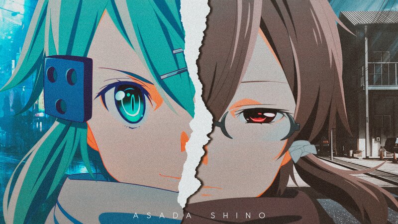 Two Anime Characters — Blue, Dramatic, Night, Eyes