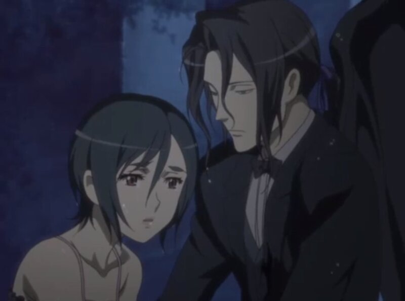 Two Anime Characters — Blue, Dramatic, Night, Man