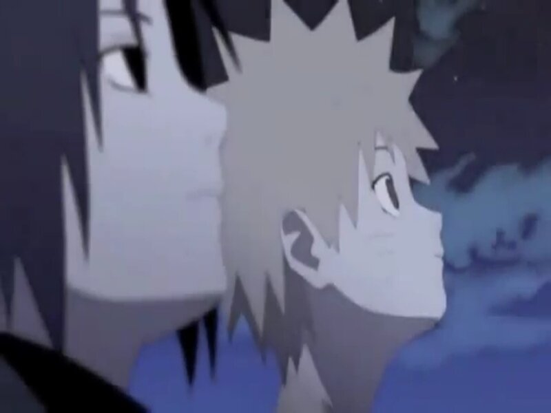 Two Anime Characters — Blue, Dramatic, Night, Night Sky