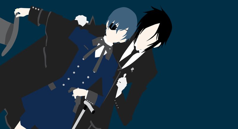 Two Anime Characters — Blue, Dramatic, Night, Suits