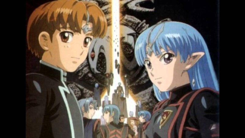 Two Anime Characters — Blue, Dramatic, Night, Swords, Monsters