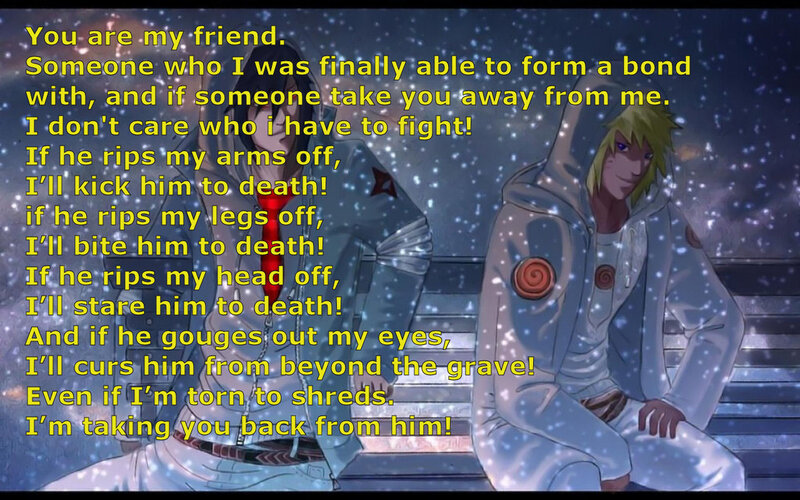Two Anime Characters — Blue, Dramatic, Night, Text Overlay