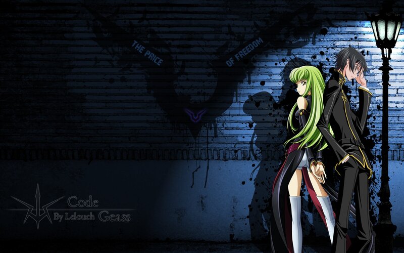Two Anime Characters — Blue, Dramatic, Night, Wall