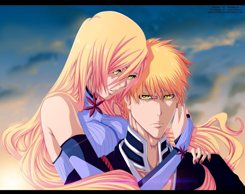 Two Anime Characters — Blue, Dramatic, Sunset, Sky