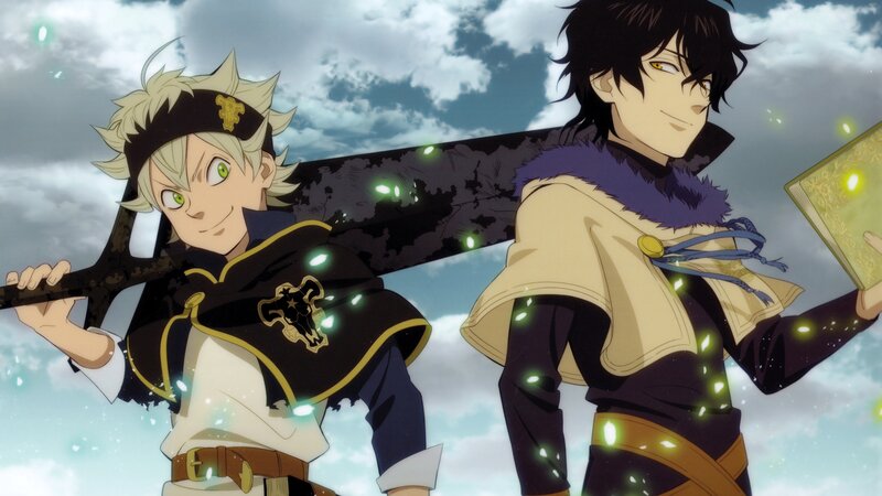 Two Anime Characters — Blue, Dramatic, Sword, Book