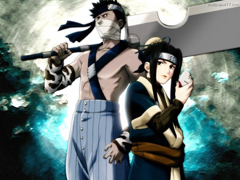 Two Anime Characters — Blue, Dramatic, Sword