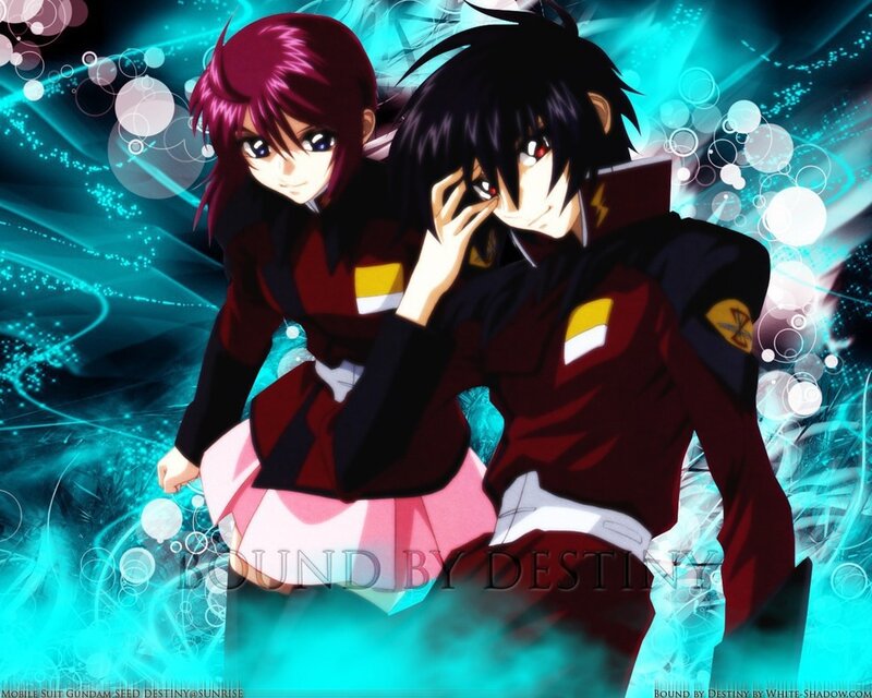 Two Anime Characters — Blue, Dramatic, Uniforms