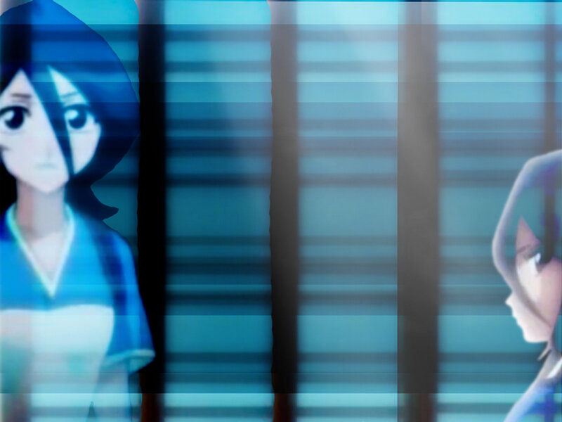 Two Anime Characters — Blue, Dramatic, Window