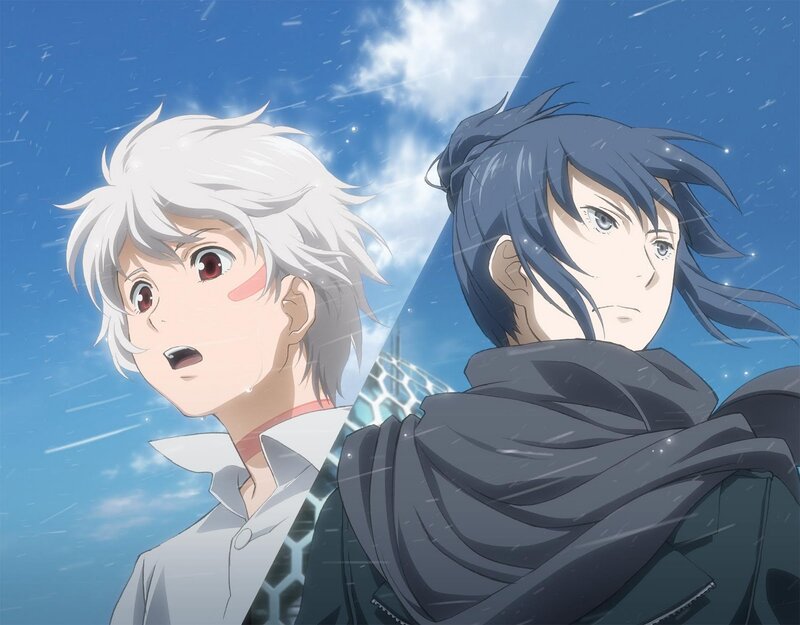 Two Anime Characters — Blue, Dramatic, Winter