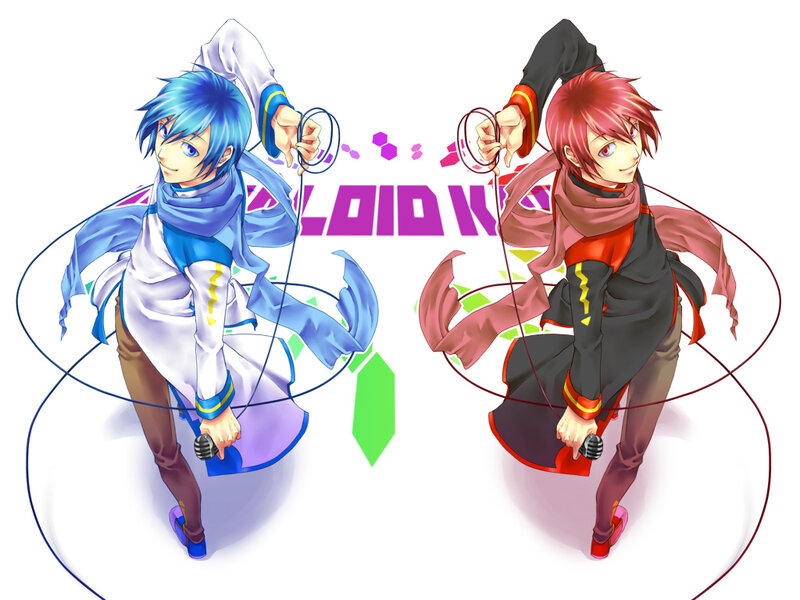 Two Anime Characters — Blue, Dynamic, Microphones