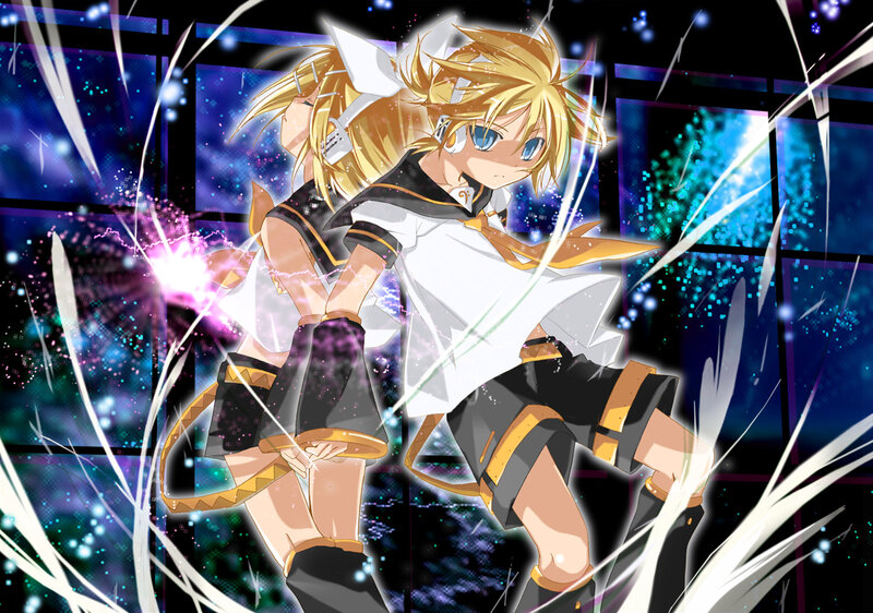 Two Anime Characters — Blue, Dynamic, Night