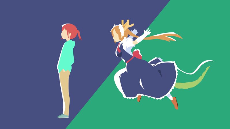 Two Anime Characters — Blue, Dynamic, Red Hair