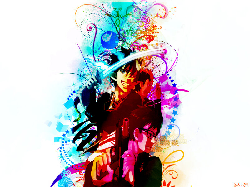 Two Anime Characters — Blue, Dynamic, Swords