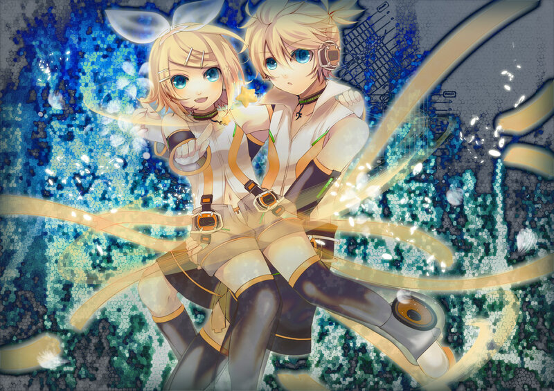 Two Anime Characters — Blue, Dynamic