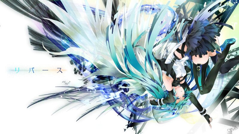 Two Anime Characters — Blue, Dynamic, Wings