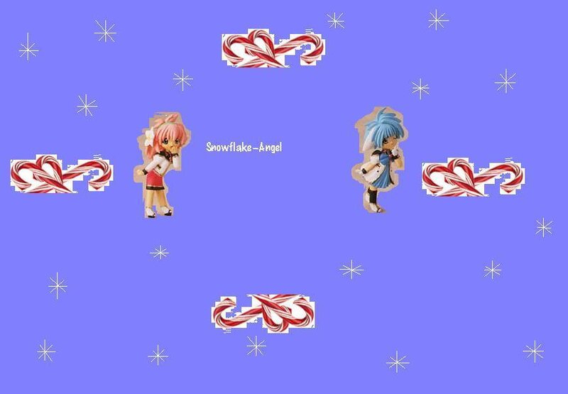 Two Anime Characters — Blue, Festive