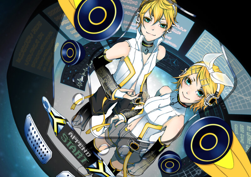 Two Anime Characters — Blue, Futuristic