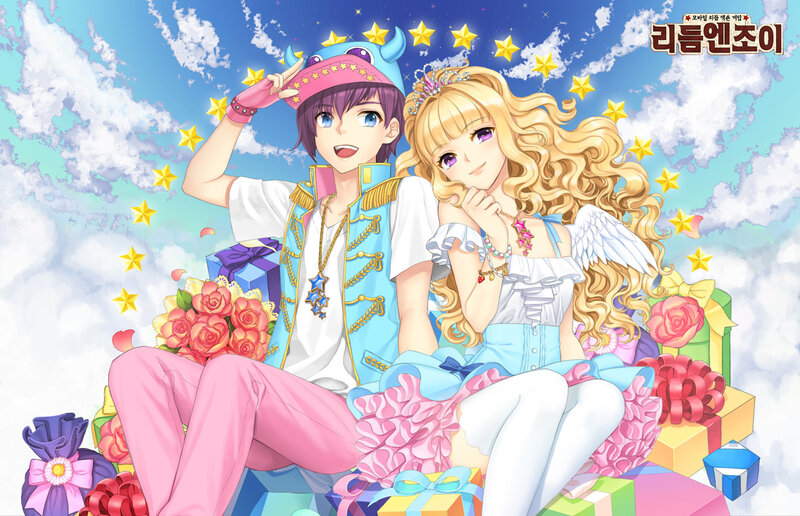 Two Anime Characters — Blue, Joyful