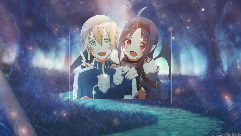 Two Anime Characters — Blue, Magical, Night