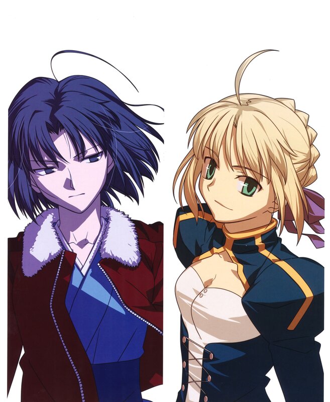 Two Anime Characters — Blue, Neutral, Anime Art