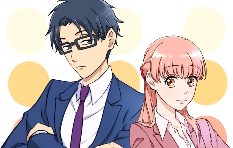 Two Anime Characters — Blue, Neutral, Glasses