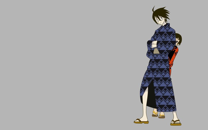Two Anime Characters — Blue, Neutral, Kimono