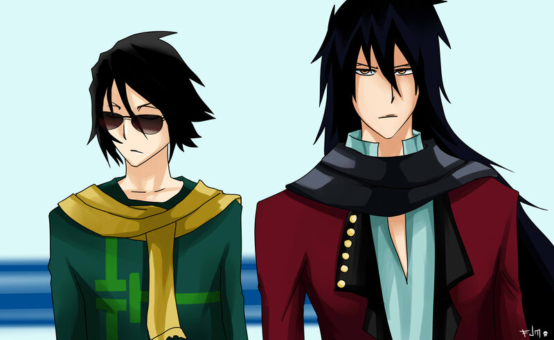 Two Anime Characters — Blue, Neutral, Sunglasses