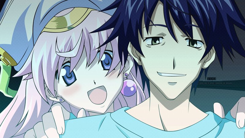 Two Anime Characters — Blue, Playful, Character