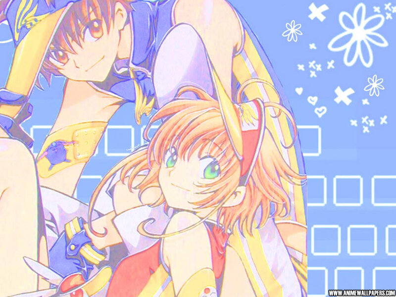 Two Anime Characters — Blue, Playful, Flowers