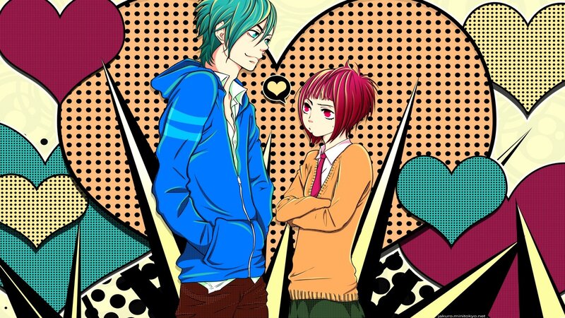 Two Anime Characters — Blue, Playful, Manga