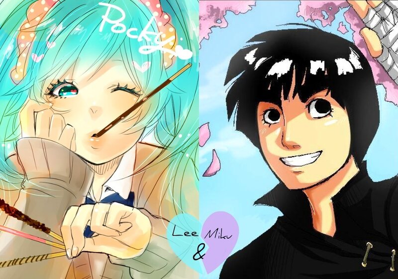 Two Anime Characters — Blue, Playful, Spring