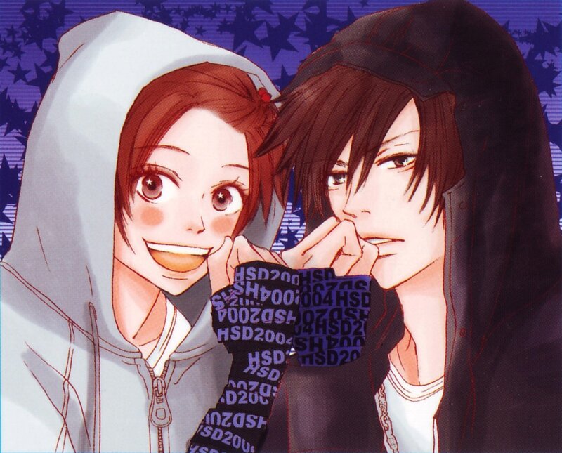 Two Anime Characters — Blue, Playful