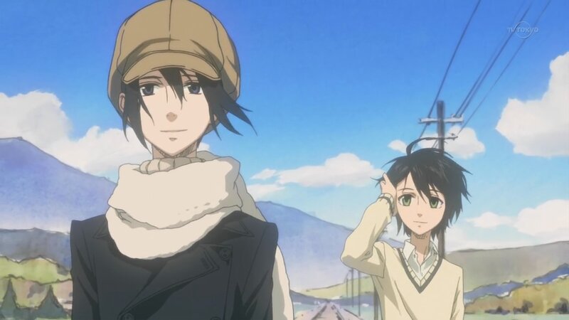 Two Anime Characters — Blue, Serene, Afternoon, Mountains