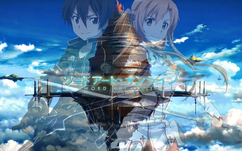 Two Anime Characters — Blue, Serene, Afternoon, Sword