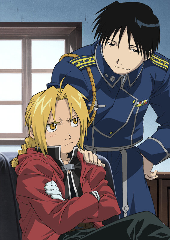 Two Anime Characters — Blue, Serious, Uniform