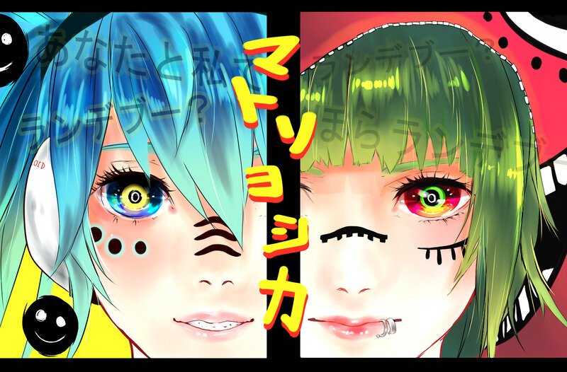 Two Anime Characters — Blue, Vibrant, Eyes