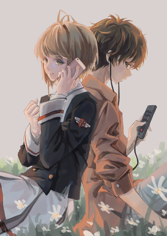 Two Anime Characters — Brown, Calm, Afternoon, Digital Art