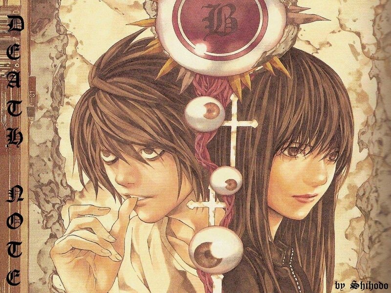 Two Anime Characters — Brown, Dramatic, Manga, Crosses