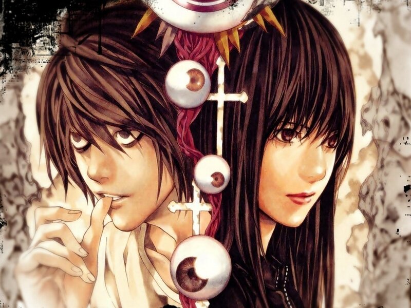 Two Anime Characters — Brown, Dramatic, Manga, Eyes