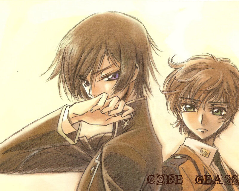 Two Anime Characters — Brown, Dramatic, Manga, School Uniform