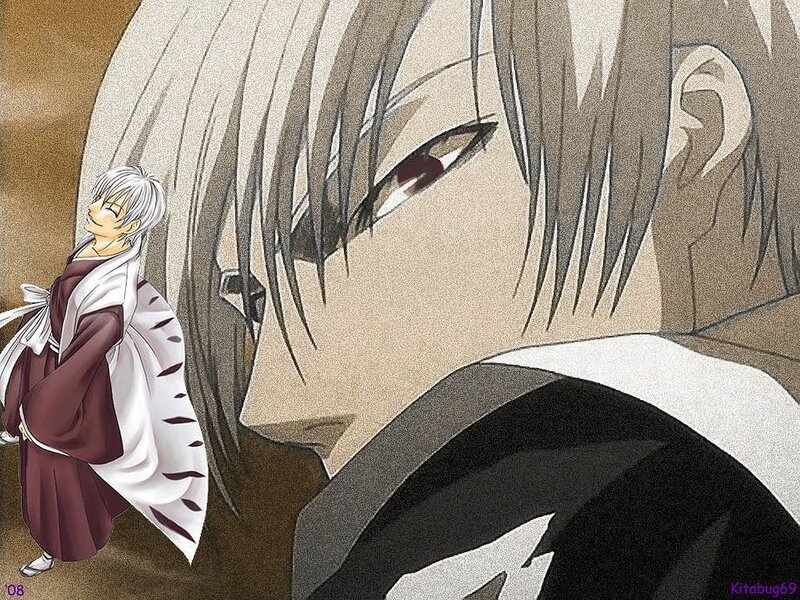 Two Anime Characters — Brown, Dramatic, Manga, Silver Hair