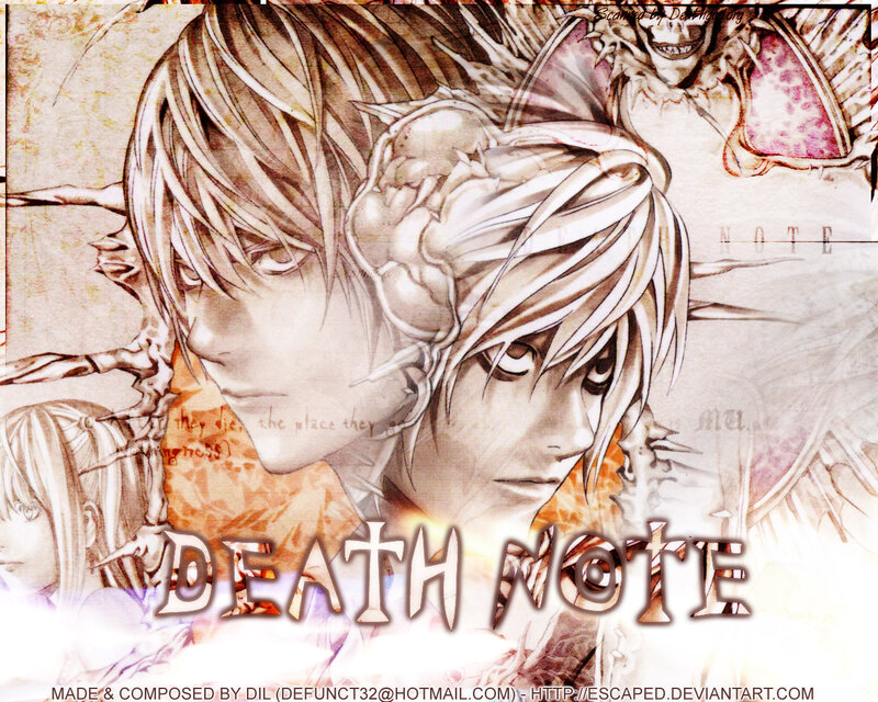Two Anime Characters — Brown, Dramatic, Manga, Skull